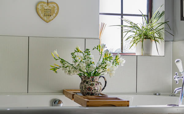 Decoração de banheiro com plantas