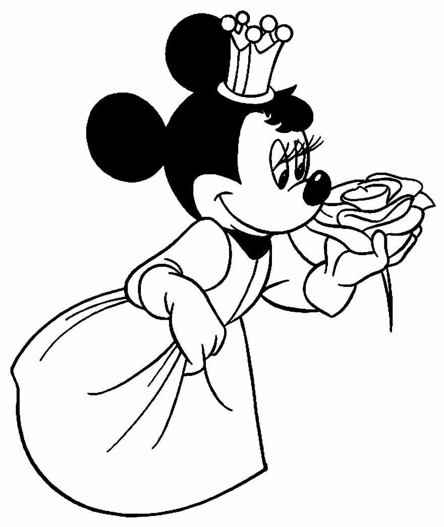 Minnie de princesa para colorir