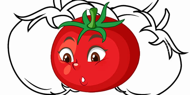 Desenhos para pintar de Tomate
