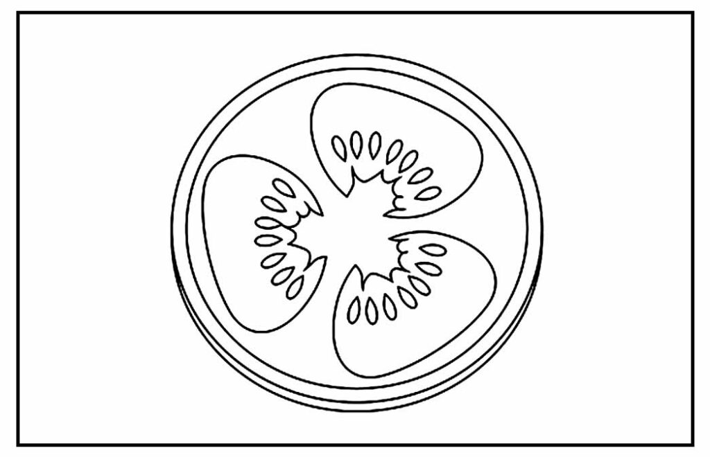 Página para colorir de Tomate
