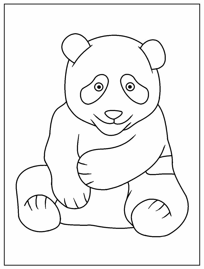 Urso Panda para colorir