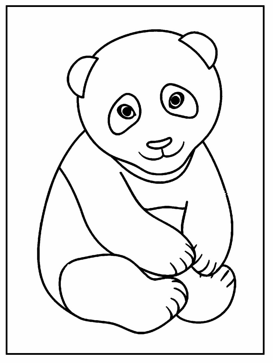 Urso Panda para colorir