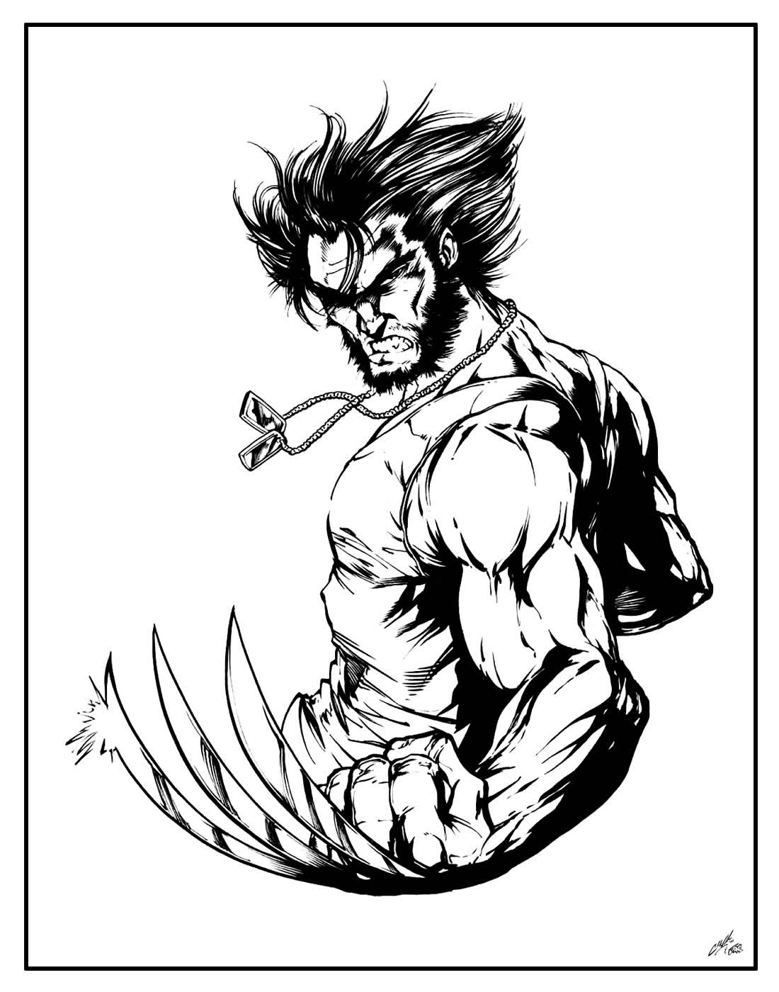 Desenho legal de Wolverine