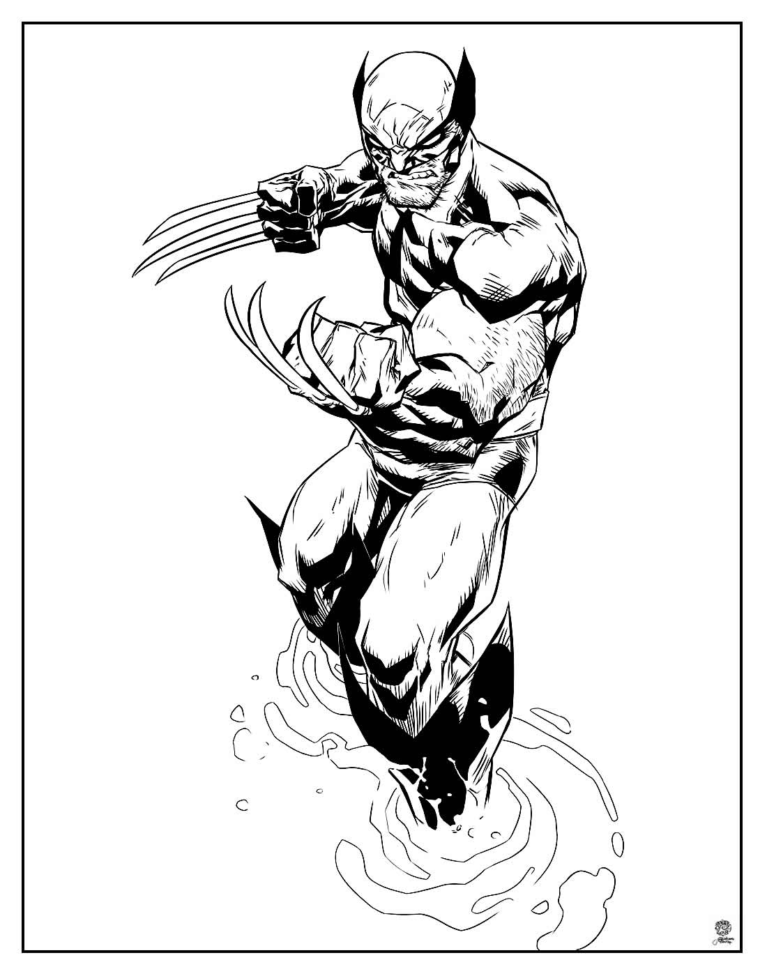 Desenho para colorir de Wolverine