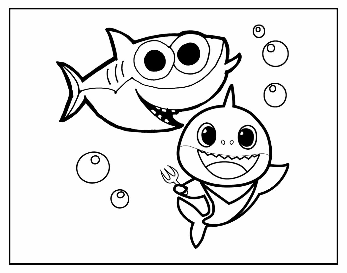 Desenho para colorir Baby Shark