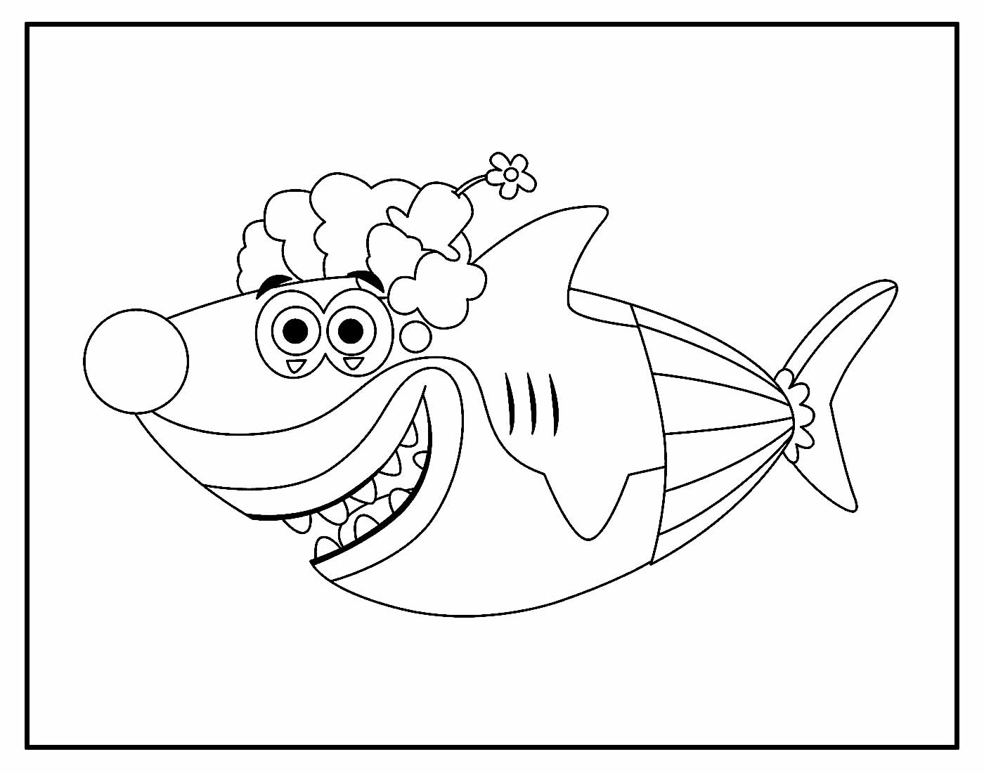 Desenho para colorir de Baby Shark