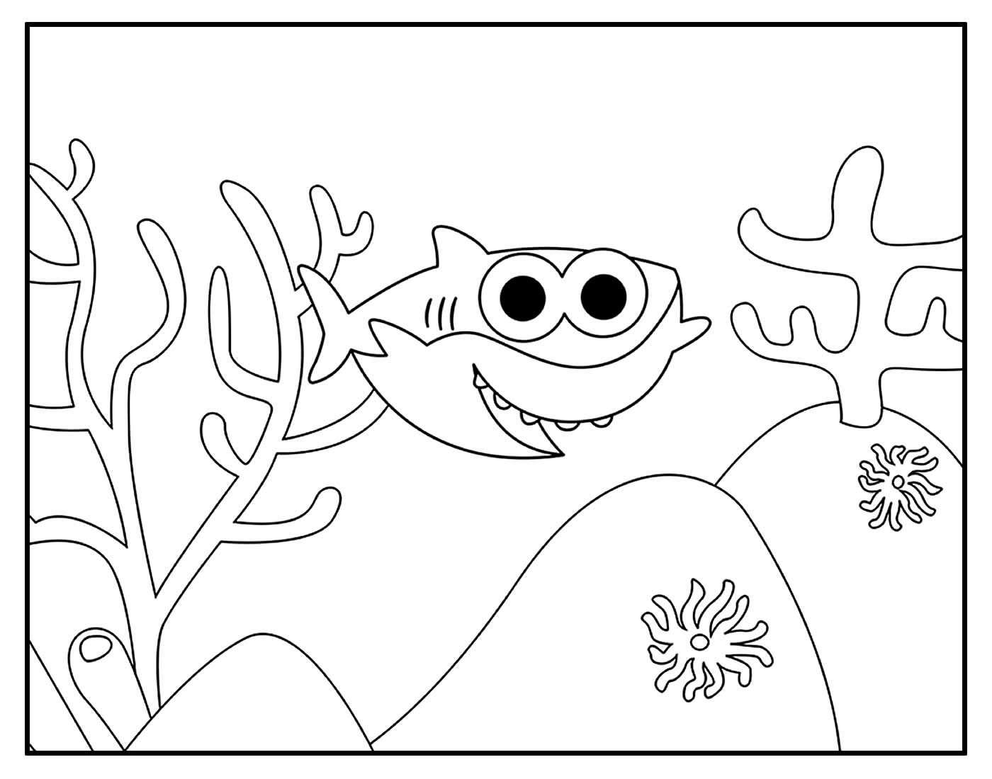 Desenho para colorir de Baby Shark