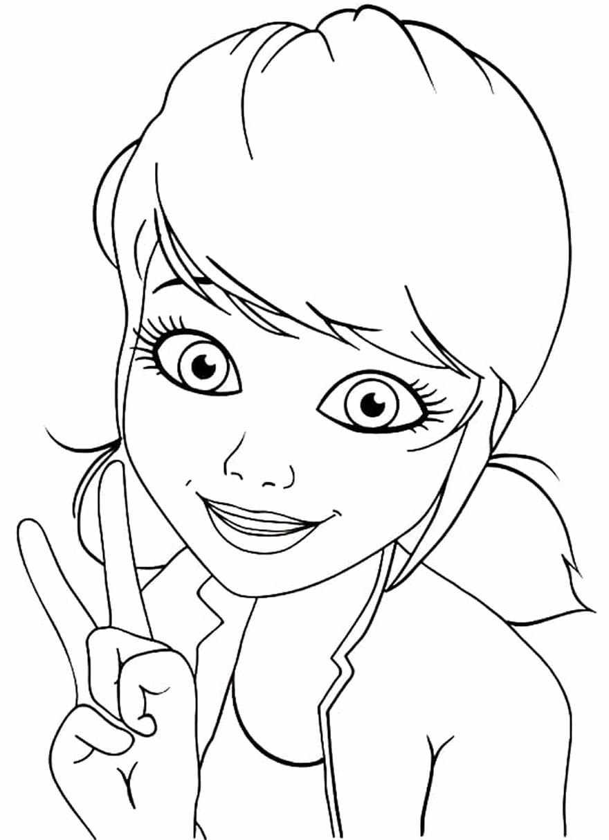 Lindo desenho da Ladybug para colorir