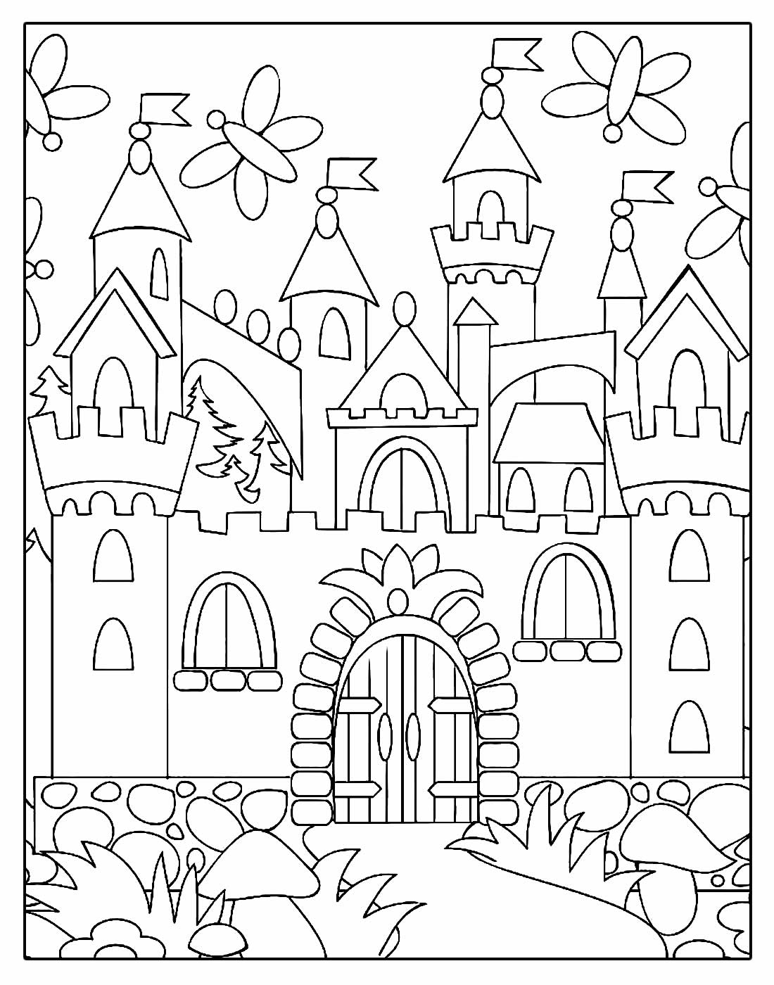 Desenho para colorir Castelo