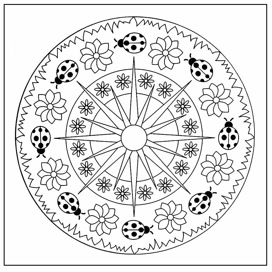 Desenho para colorir Mandala
