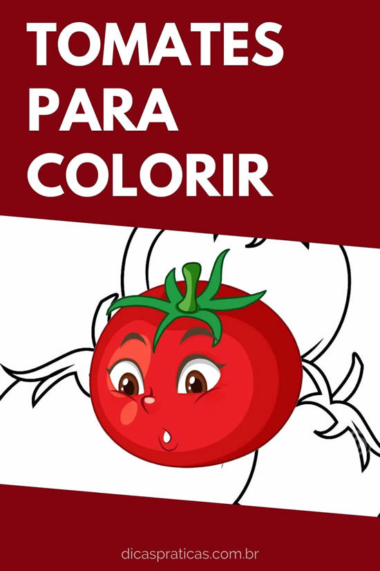 Desenhos de Tomate para colorir