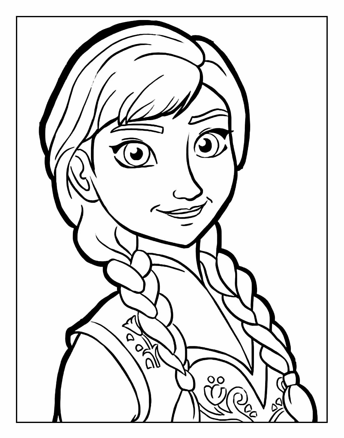 Frozen para colorir - Anna