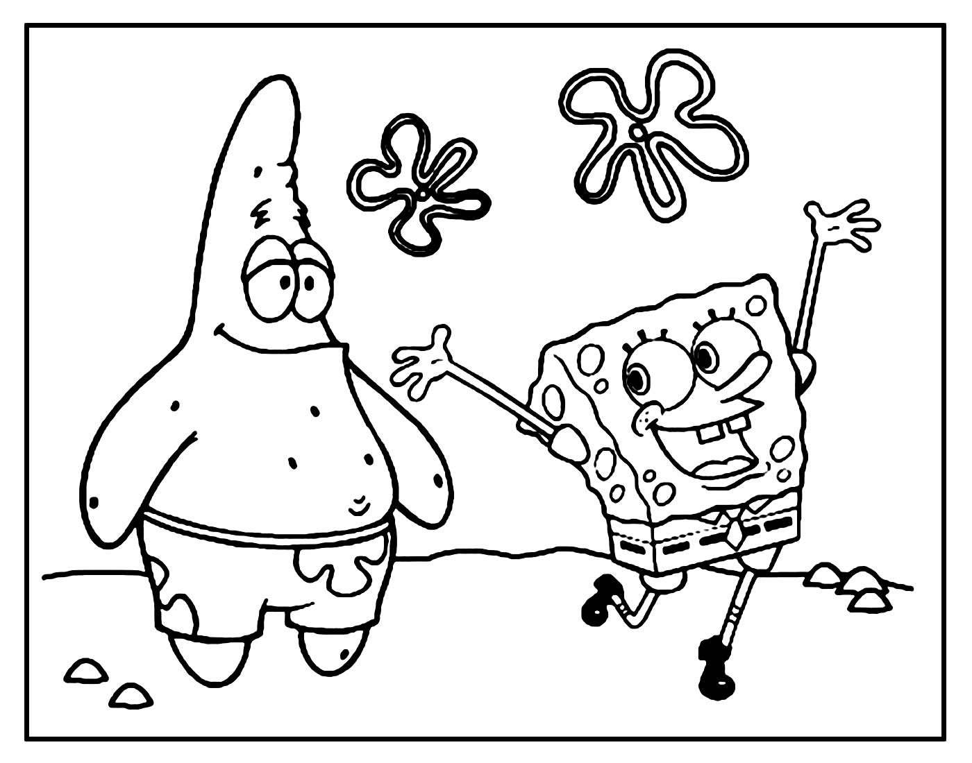 Desenho para colorir Bob Esponja