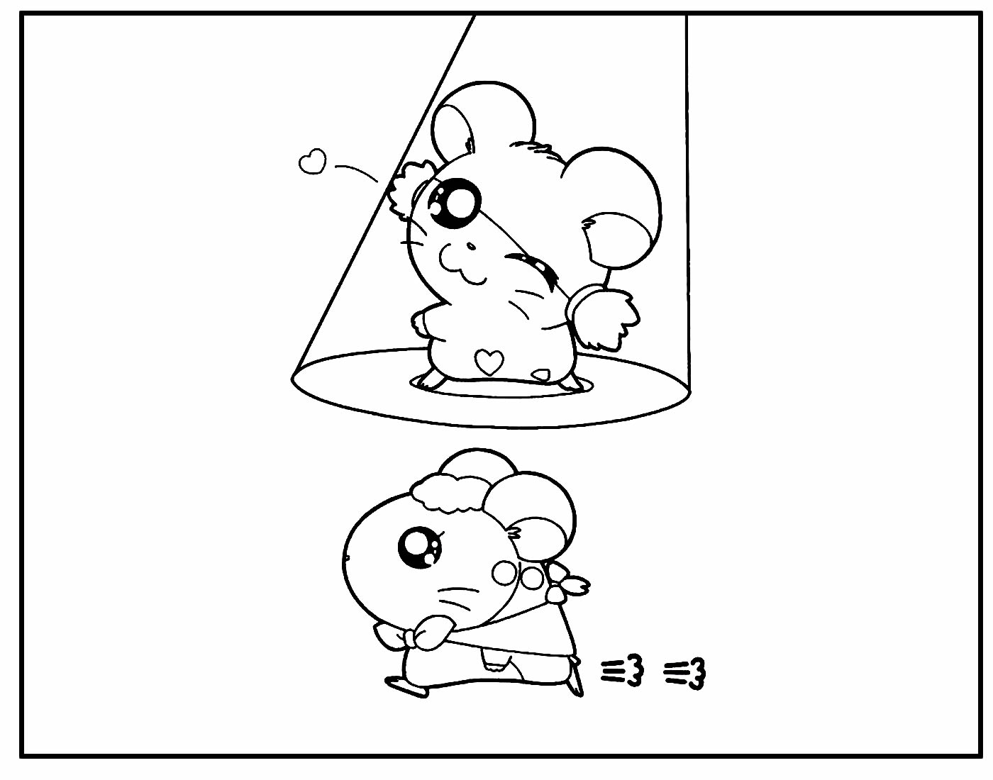 Hamtaro para colorir