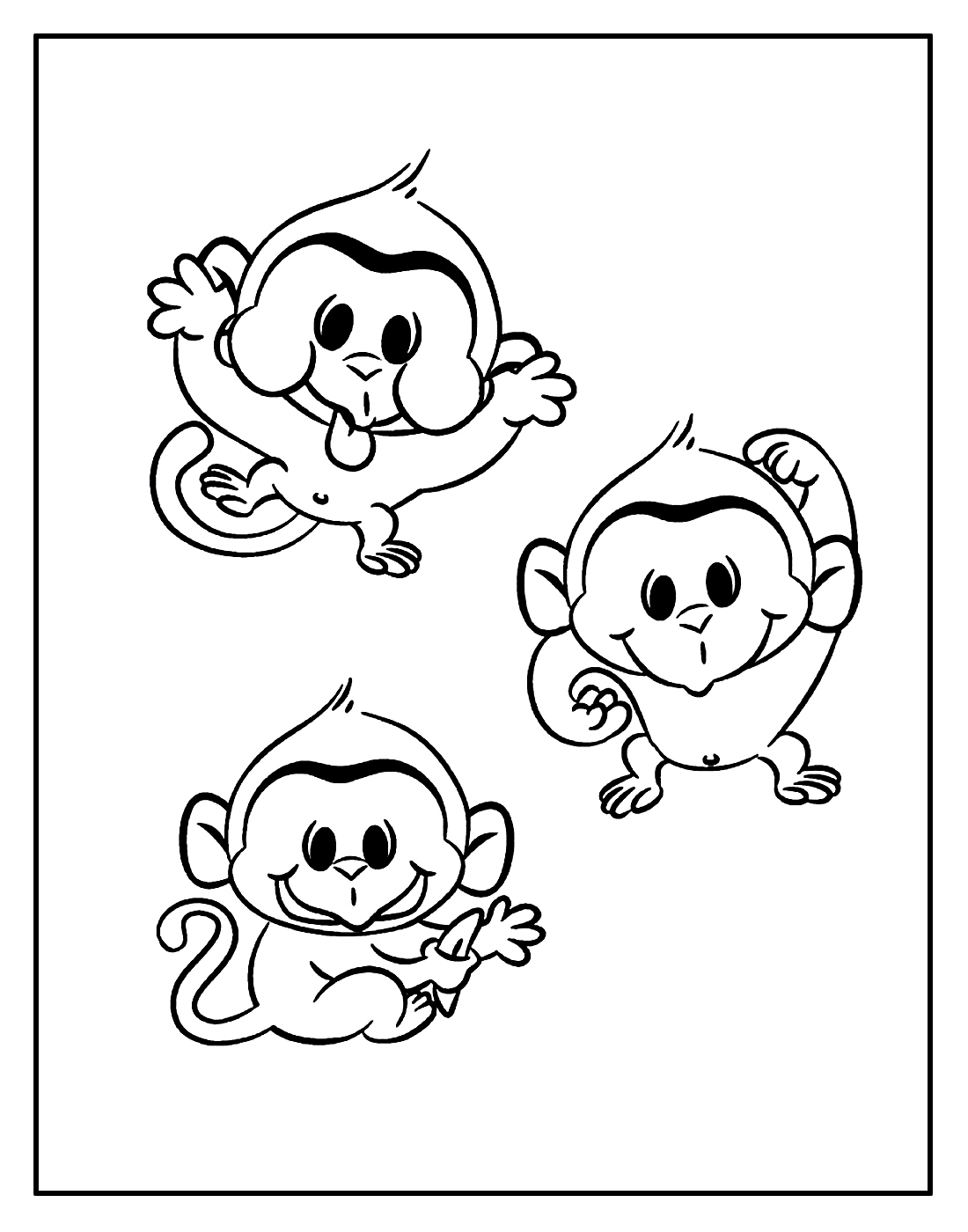 Desenho para colorir de Macaquinho