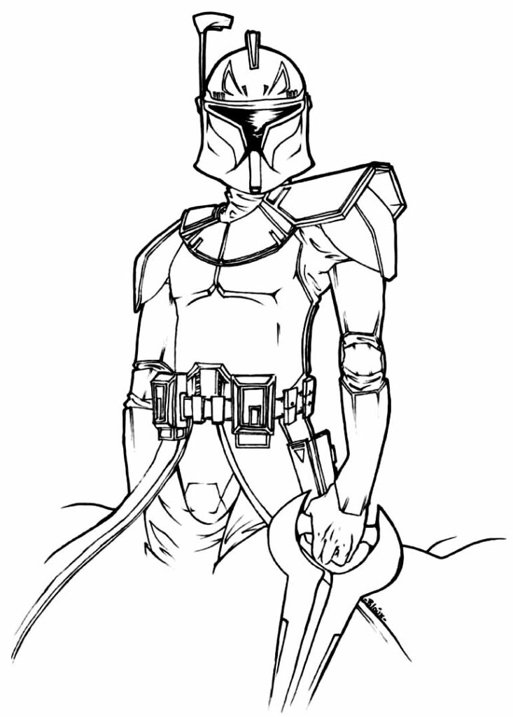 Desenhos do Mandalorian para colorir