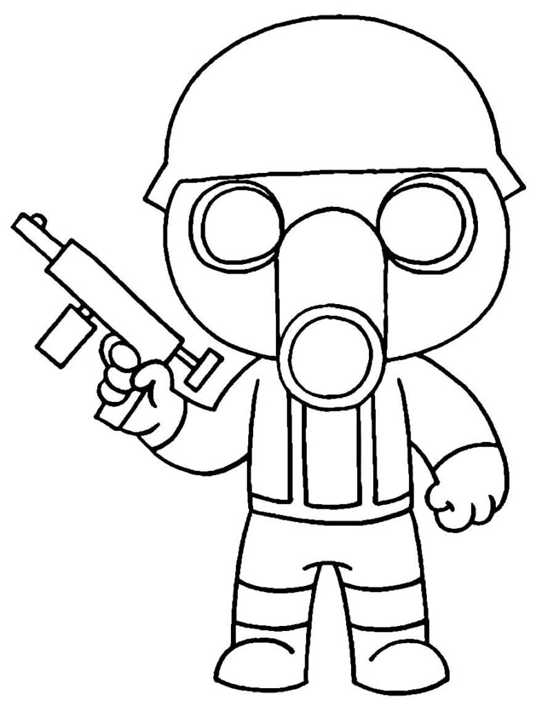 Desenhos de Piggy Roblox 8 para Colorir e Imprimir 