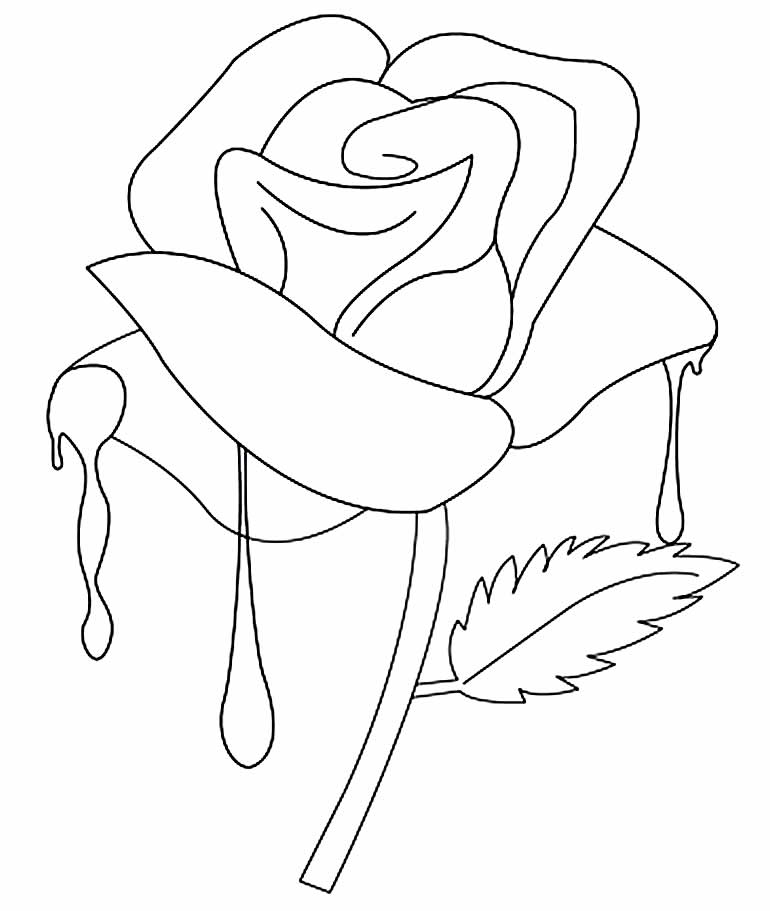 Rosa Para Colorir - Dezenas de Desenhos Para Pintar