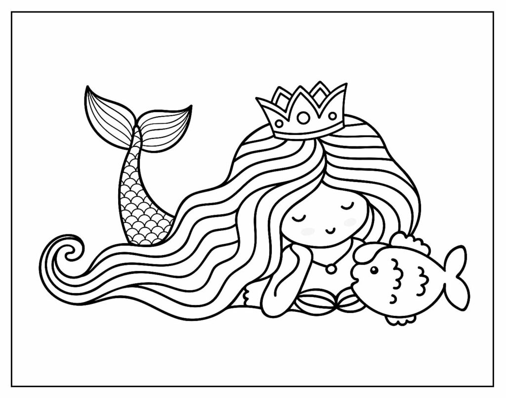 Desenho para colorir Sereia