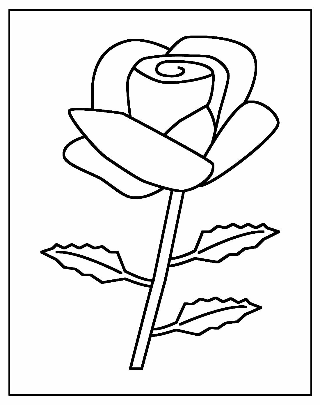 Desenhos de Rosa para pintar e colorir