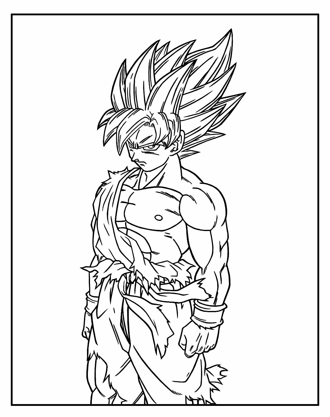 Página para colorir do Goku