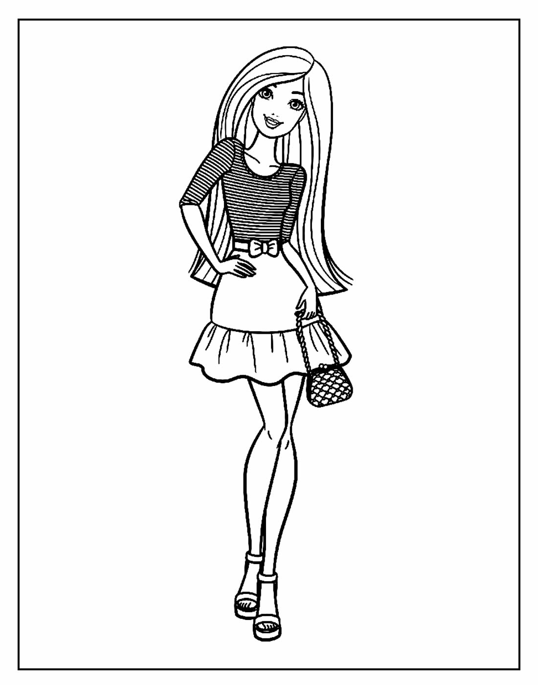 Desenho da Barbie para colorir