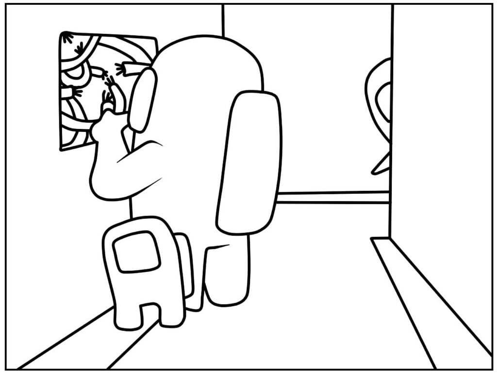 Página para pintar de Among Us