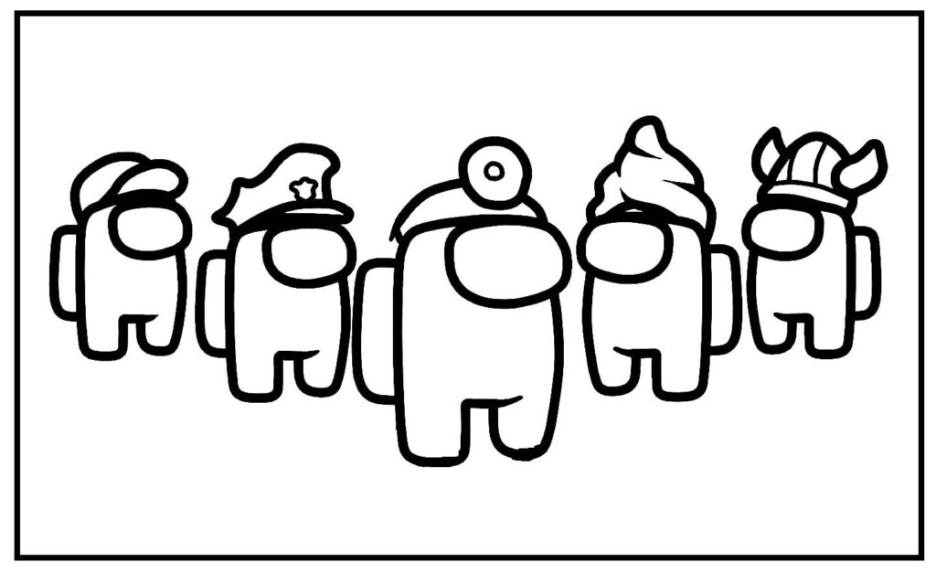 Desenhos Among Us para pintar