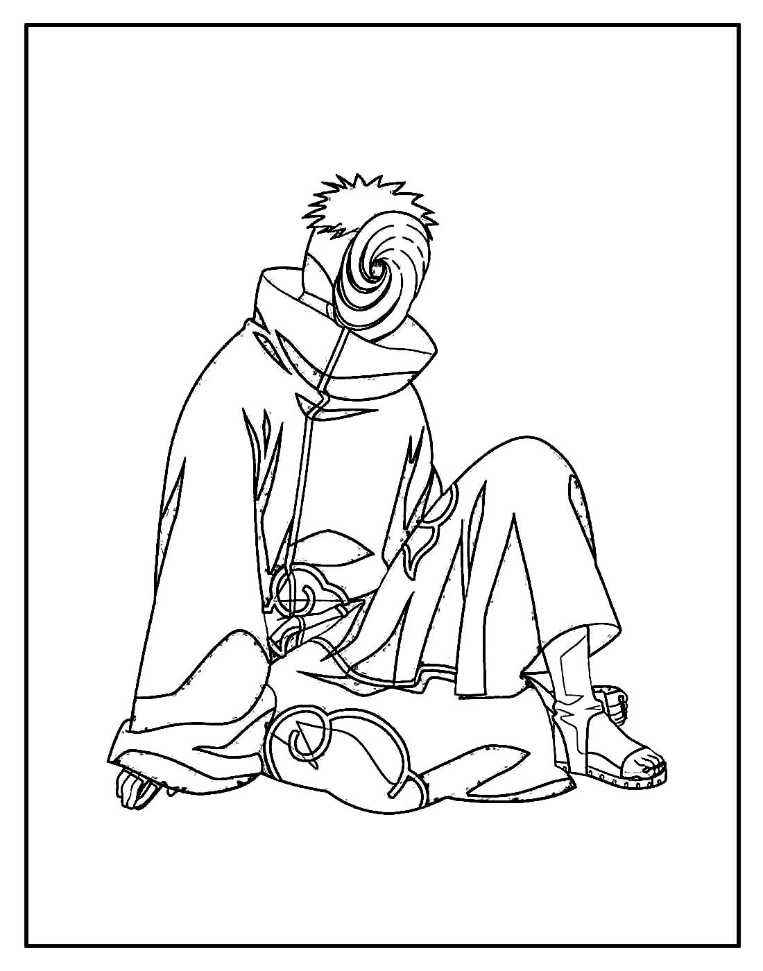 Tobi e kakashi para colorir - Imprimir Desenhos