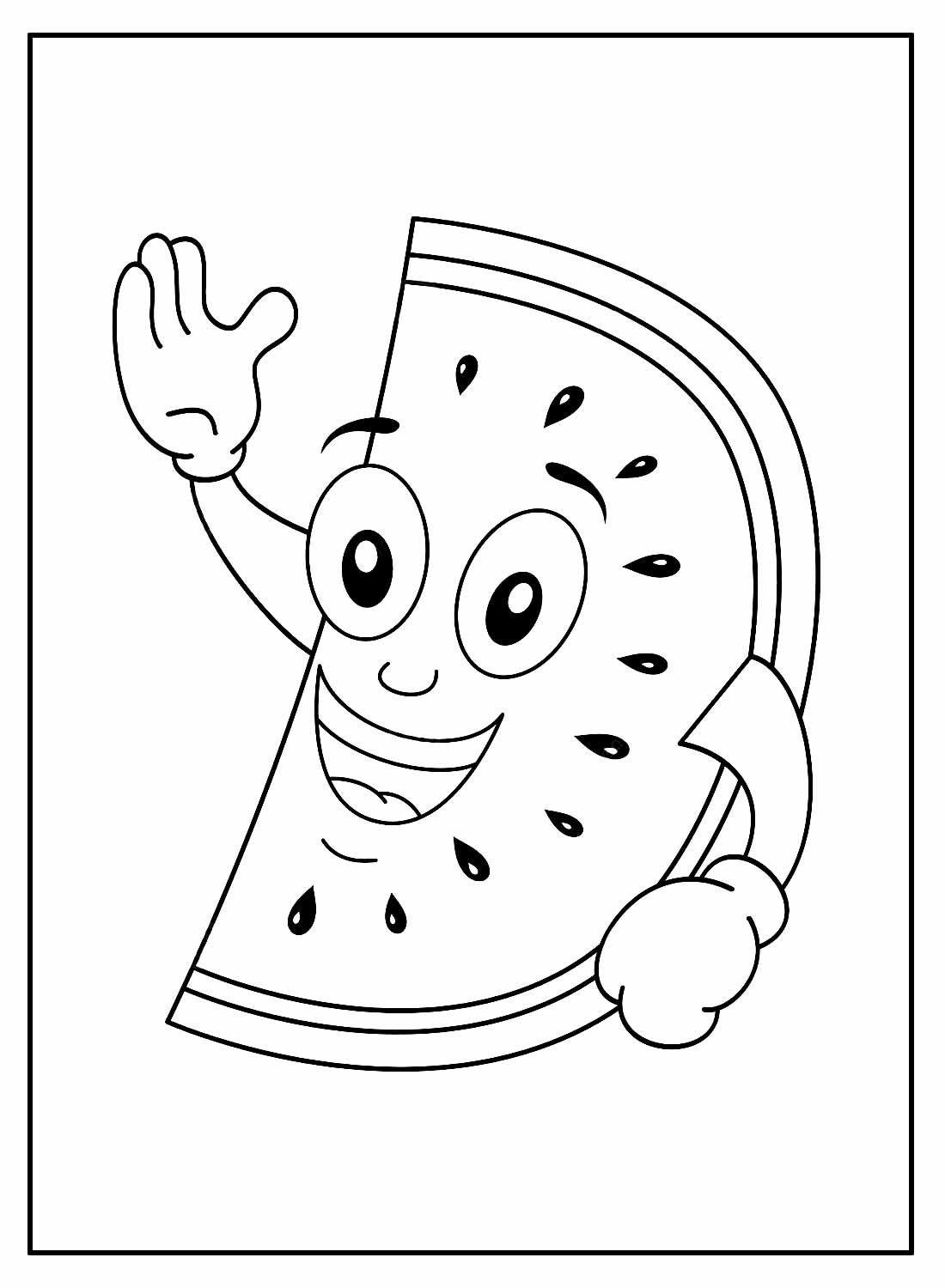 Desenhos para pintar Melancia