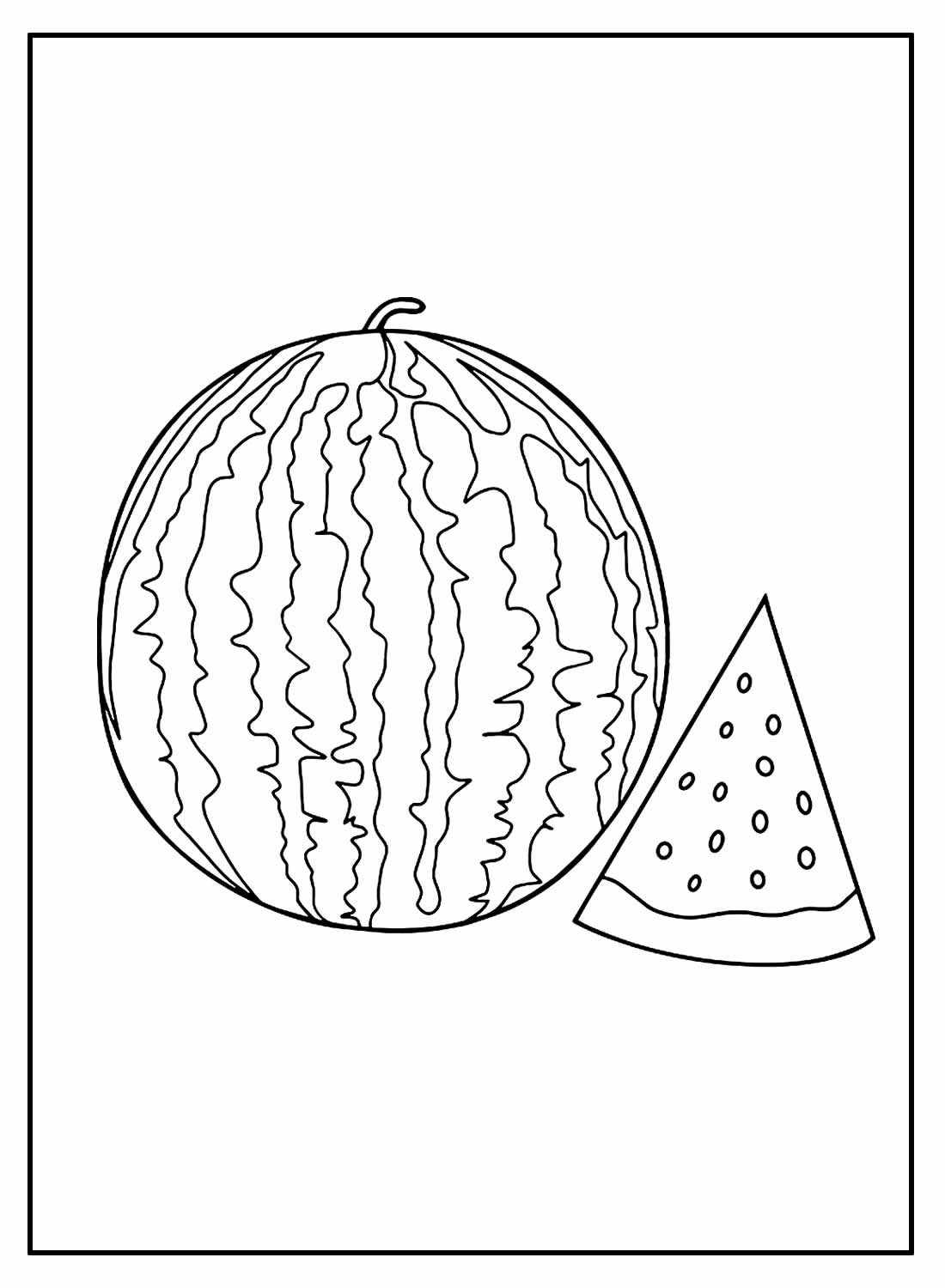 Lindos desenhos para colorir Melancia