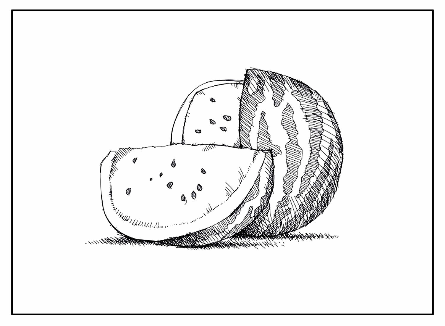 Lindos desenhos para colorir Melancia