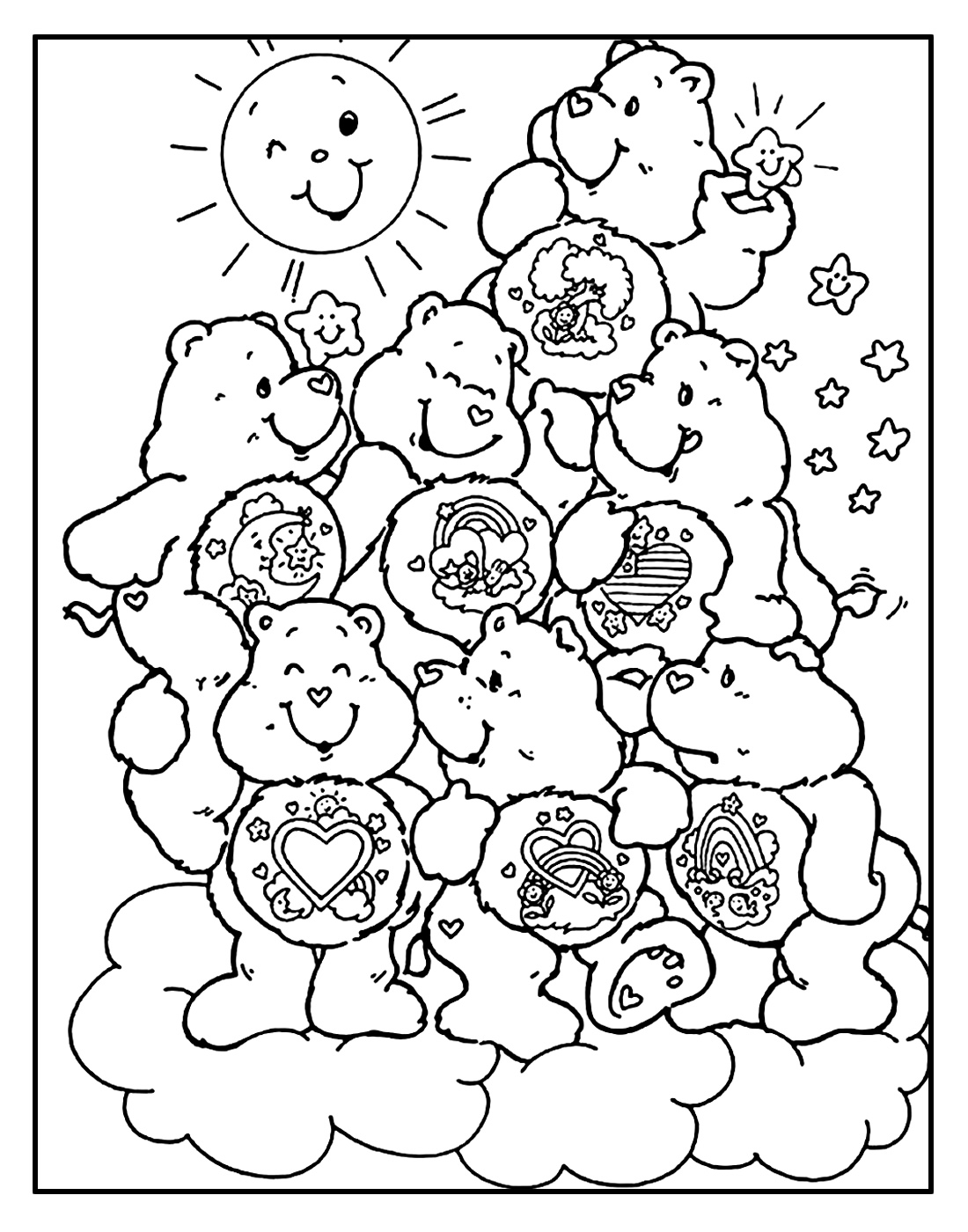 Desenhos para colorir de Ursinhos Carinhosos