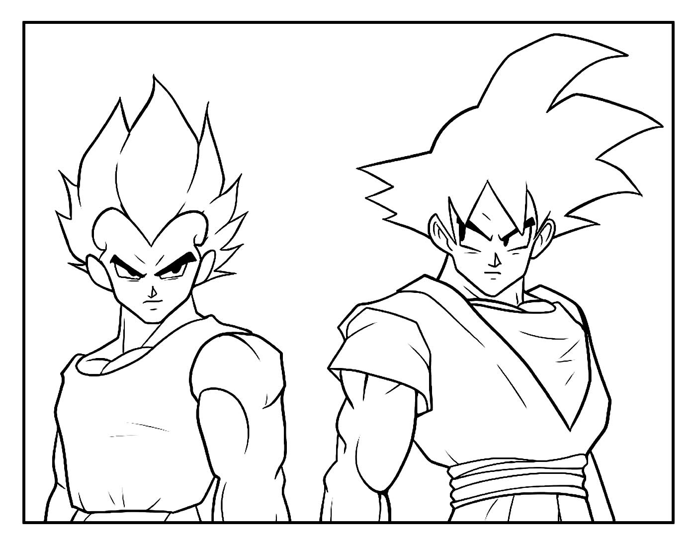 Desenhos do Goku para pintar e colorir