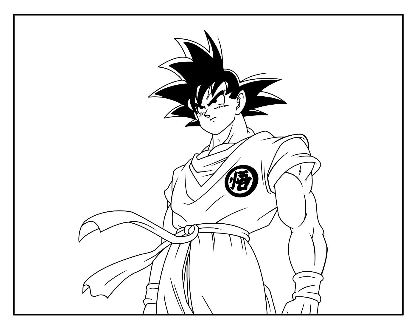 Página para colorir de Goku