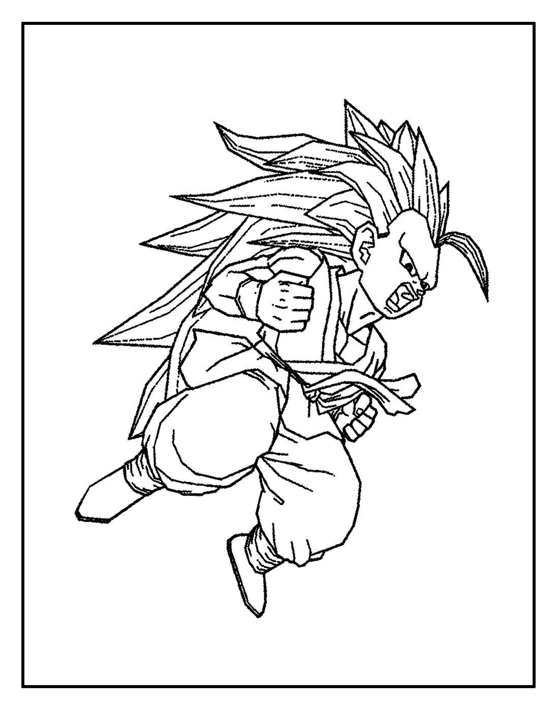 Desenhos do Goku para pintar e colorir