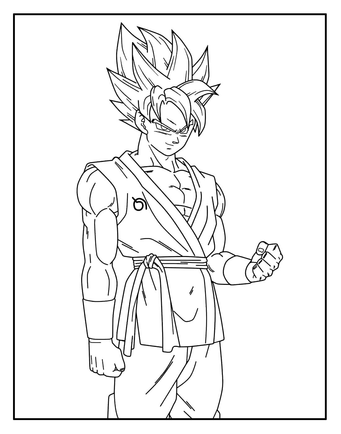 Desenhos do Goku para pintar e colorir