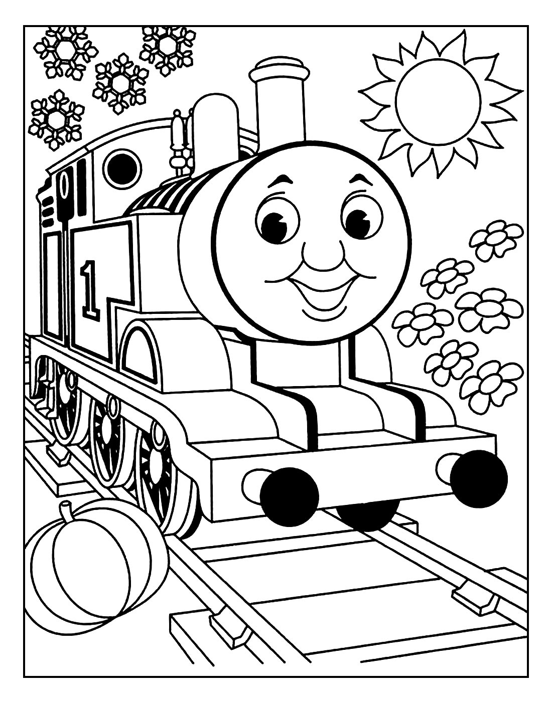 Desenho de Thomas e Seus Amigos para pintar e colorir