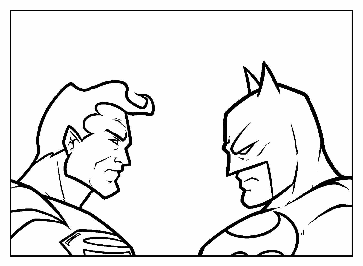 Desenhos do Batman e Super-Homem para colorir