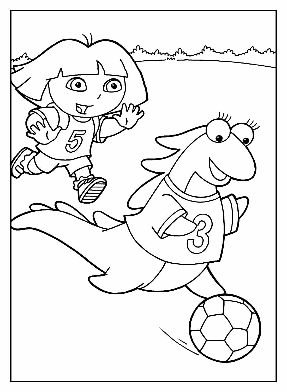 Desenhos de Dora Aventureira para pintar