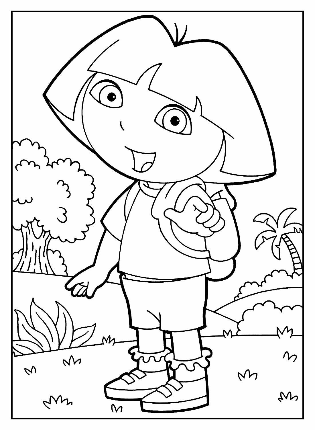 Desenhos de Dora Aventureira para pintar