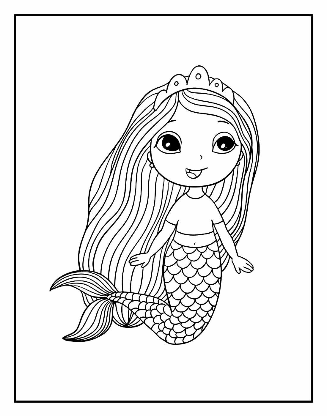 Desenho para colorir de Sereia