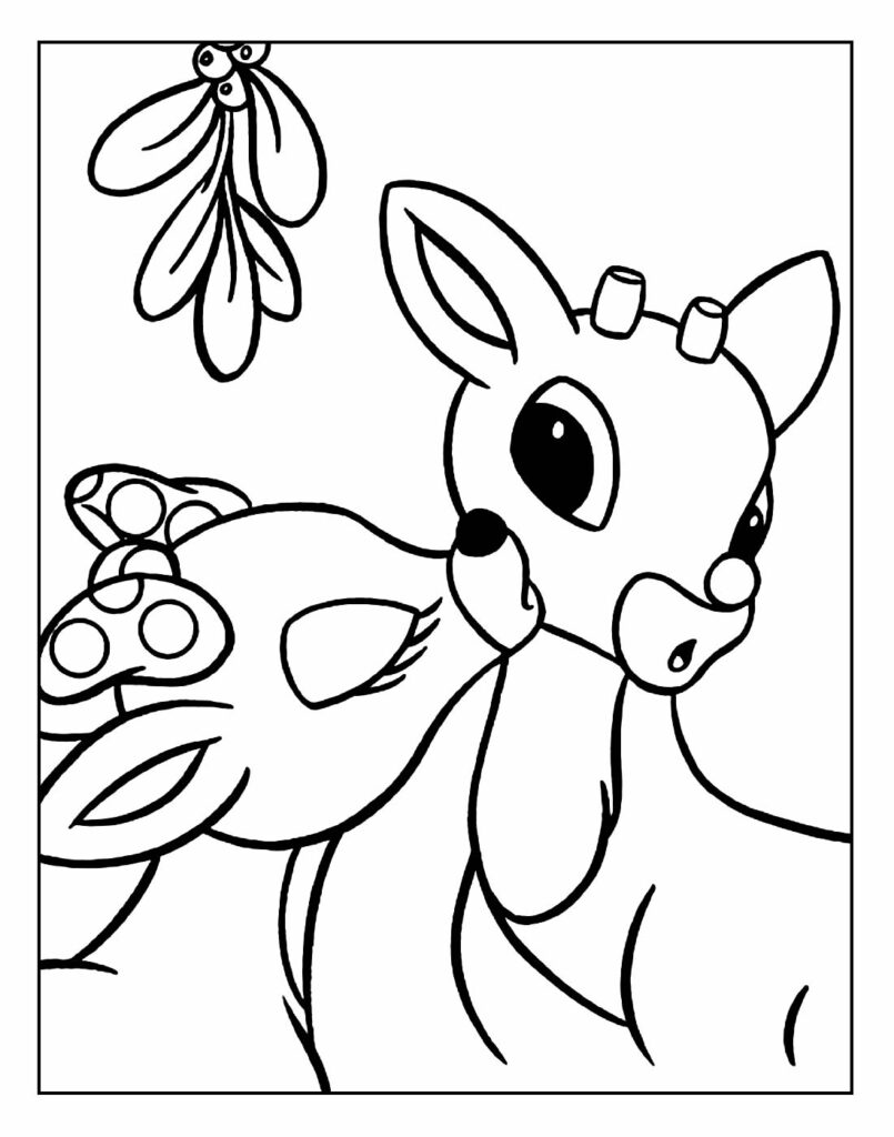 30+ Desenhos de Rena de Natal para colorir - Dicas Práticas
