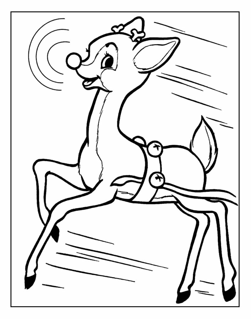 30+ Desenhos de Rena de Natal para colorir - Dicas Práticas