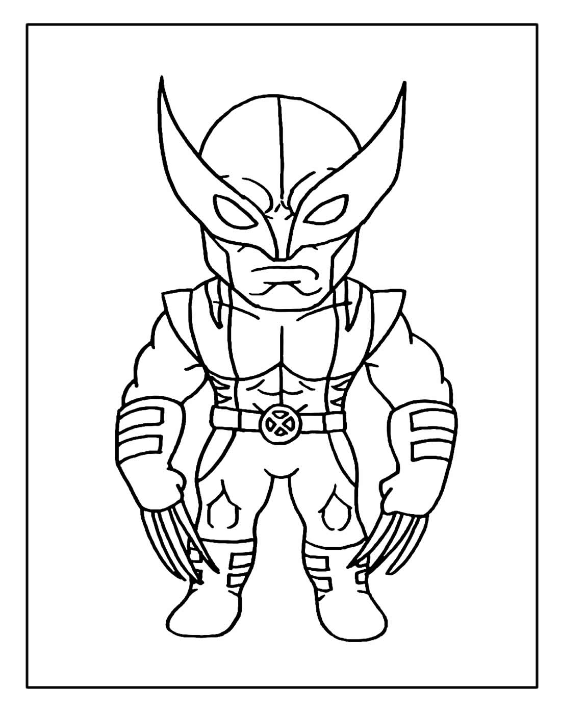 Desenho fofo de Wolverine