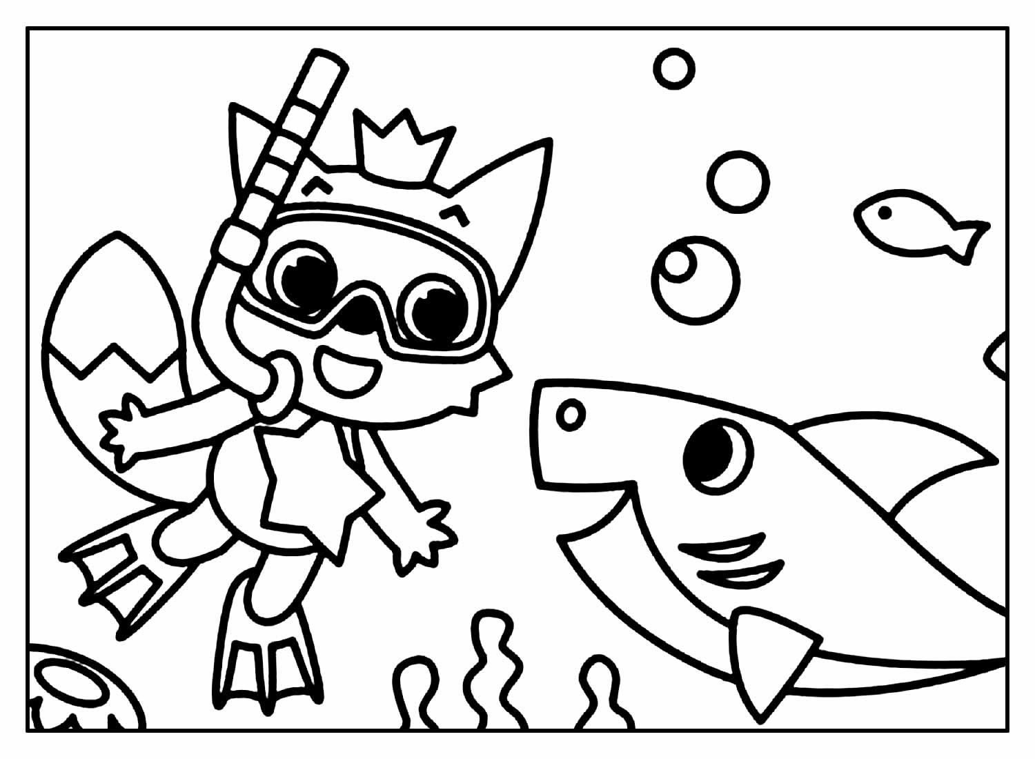 Desenhos para colorir de Baby Shark