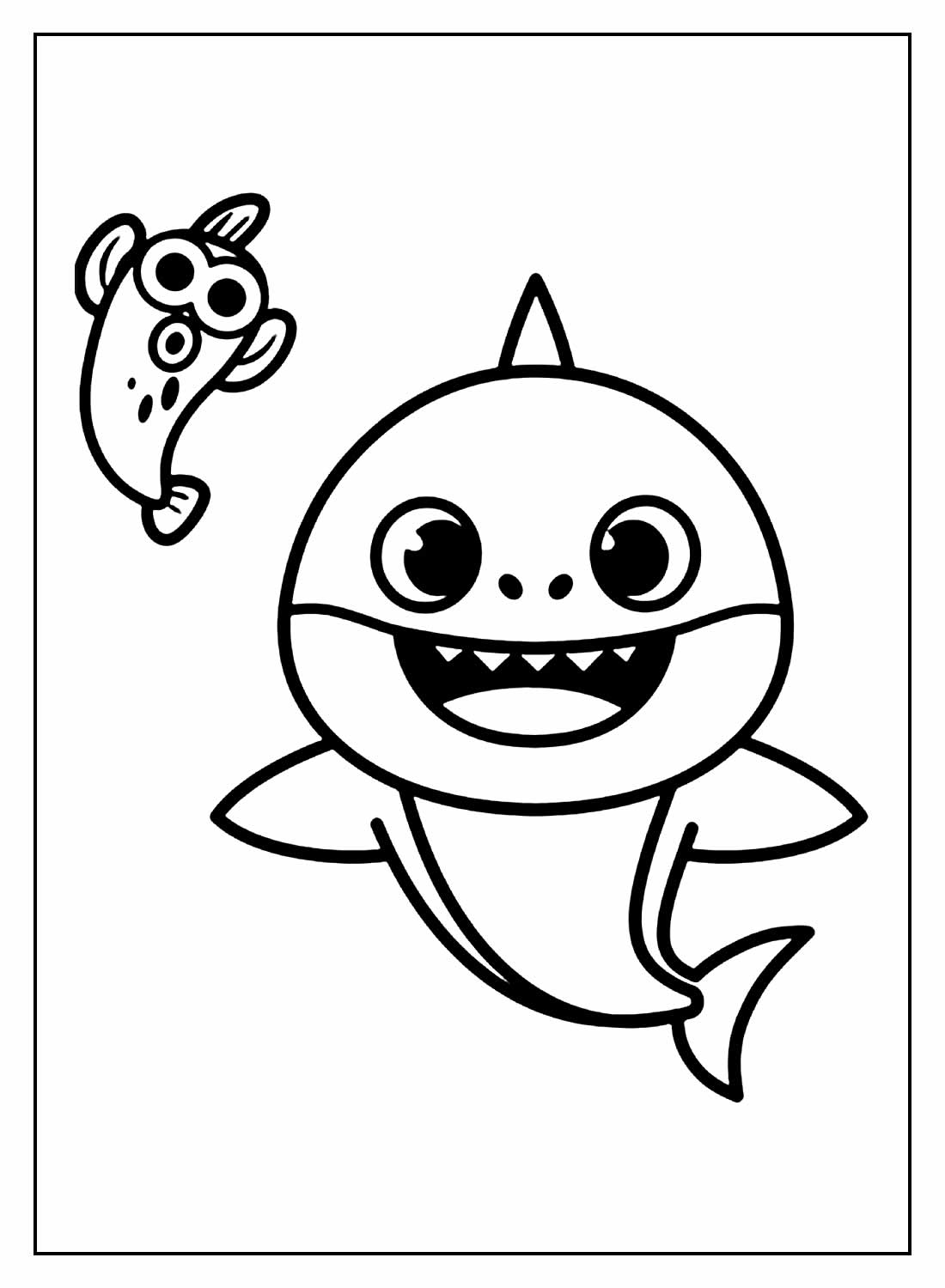 Desenhos de Baby Shark para Imprimir e Colorir