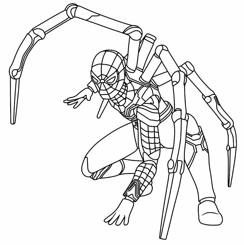 Novo Homem-Aranha para colorir