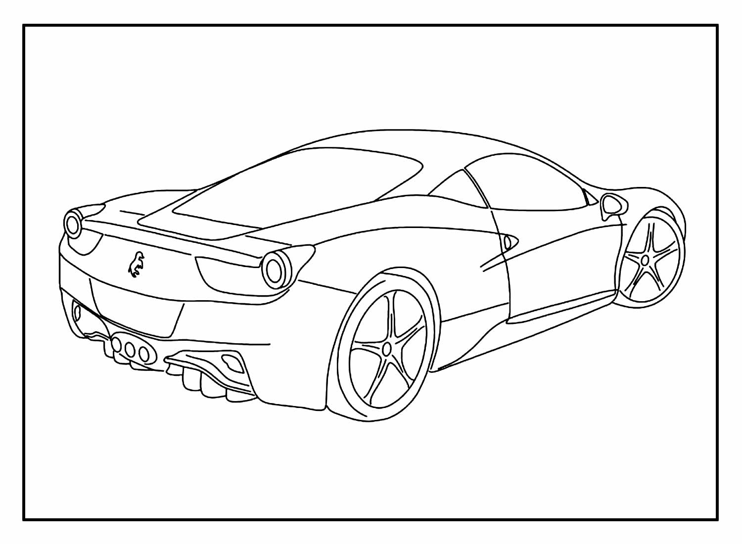 Desenhos Ferrari para colorir e pintar