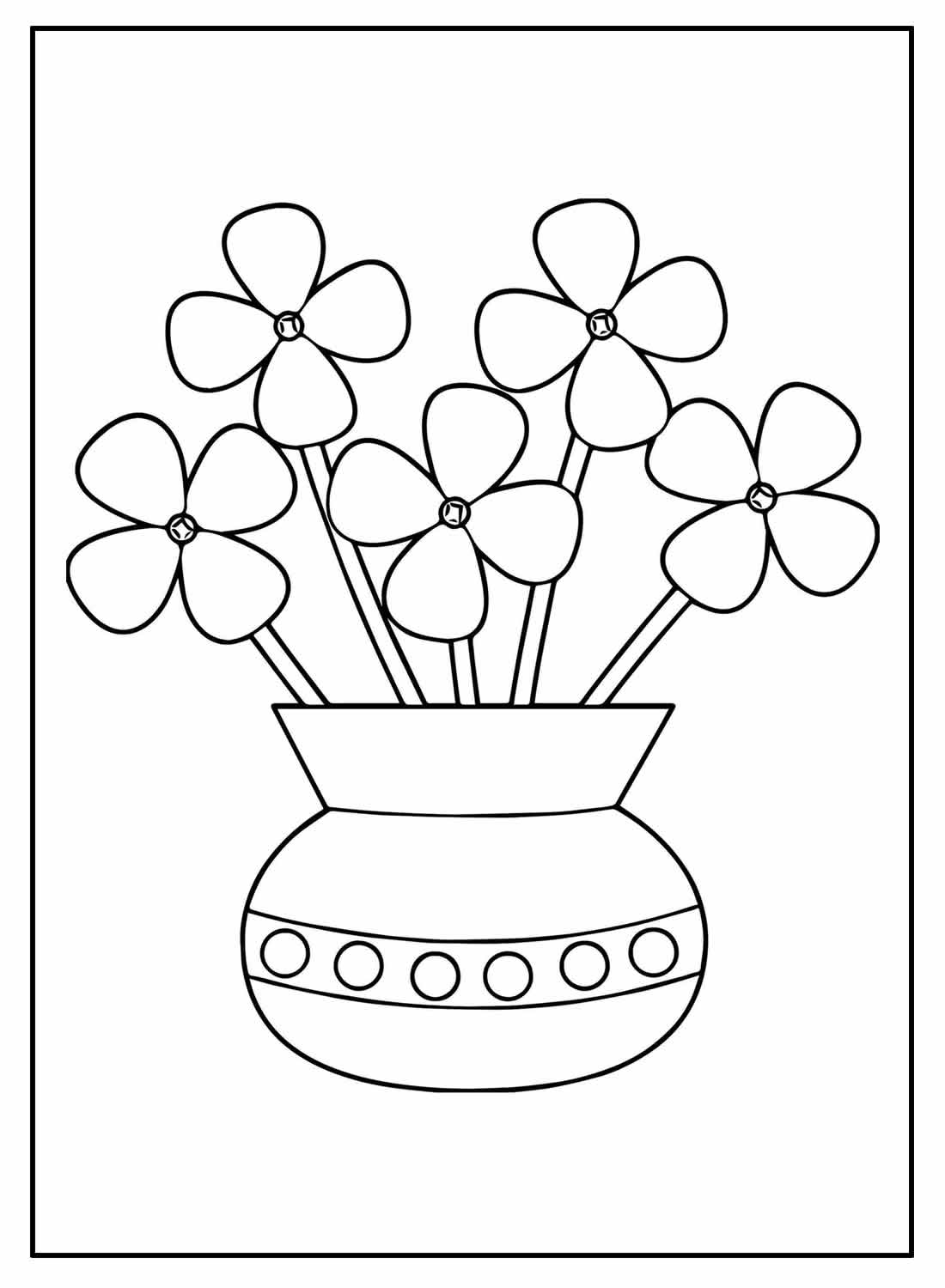 Desenhos para colorir e pintar Flores